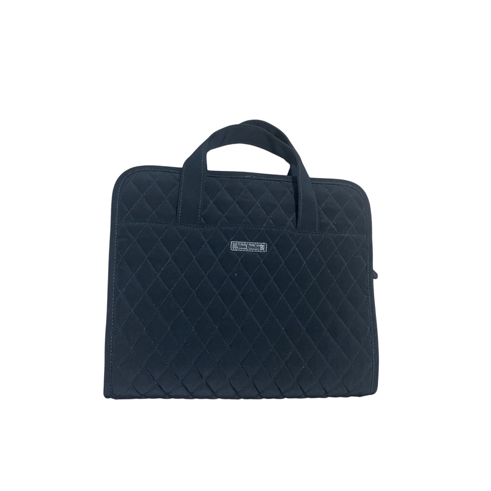 Vera Bradley Quilted Weekender Travel Bag Toiletry Cosmetics Organizer Black